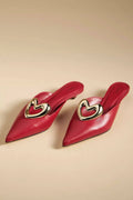 Women's Heart Mule Heels